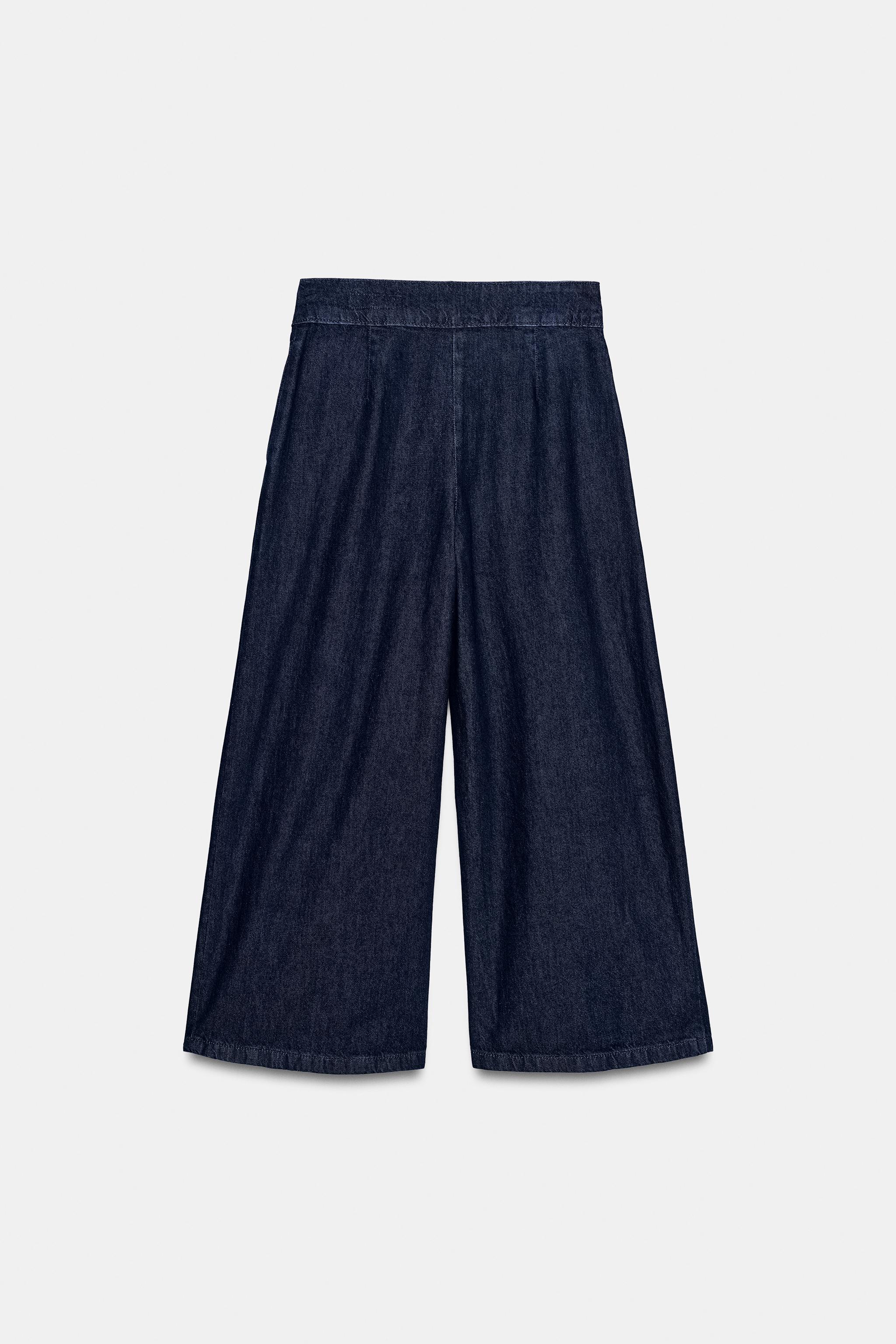 JEAN Z1975 JUPE-CULOTTE TAILLE HAUTE À PINCES